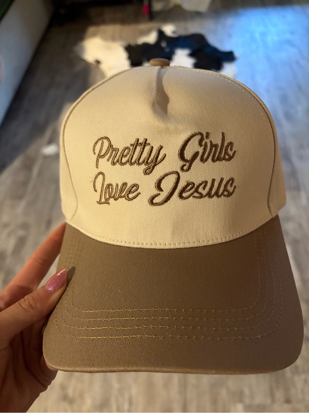 Pretty Girls Love Jesus Two-Tone Trucker Hat